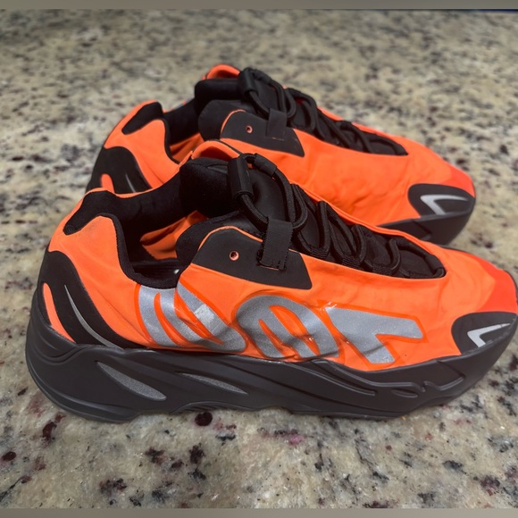Adidas Yeezy Boost 700 MNVN Orange and Black Sneakers Size Men